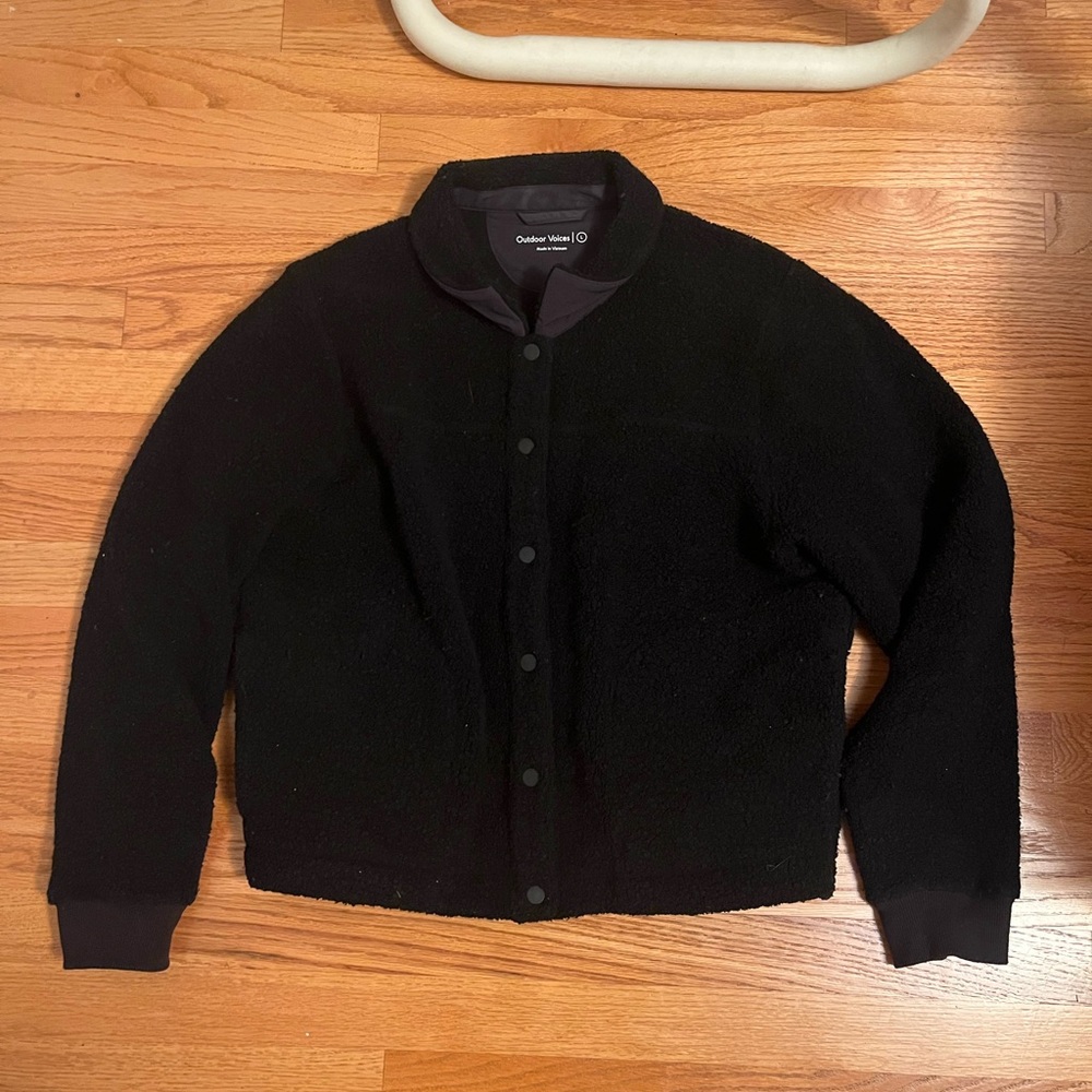 Outdoor Voices Black Sherpa Jacket